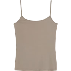 H&M Microfibre Strappy Top - Dark Beige