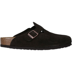 Birkenstock Boston Sandals Birkenstock Boston Buckle Suede - Brown
