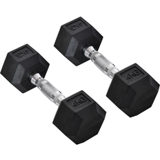 Homcom 4kg Rubber Dumbbell set