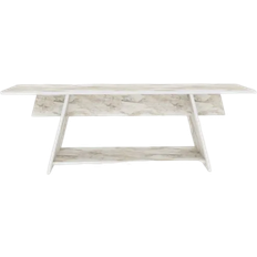 Decorotika Lanca White Marble Effect TV Bench 120x30cm