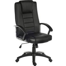 Teknik Leather Black Office Chair 122cm