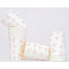 Paper Cups Shein Pink Bow Paper Cups 10pcs 20pcs 50pcs
