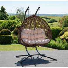 Artemis Home Double Garden Hanging Egg Chair Cream One Size