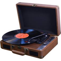White Turntables Goolrc MZL-P01 Vinyl Record Player US White