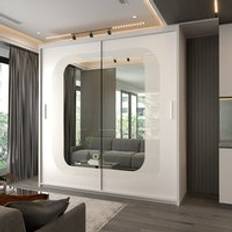 Sliding Wardrobes 4u Double Door With LED Light Wardrobe