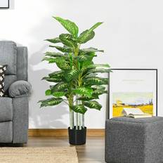 Green Artificial Plants Homcom Evergreen Tree Fake Indoor Decor Artificial Plant
