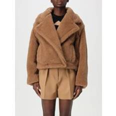Max Mara Teddy Bear Coat Cropped Shearling Wo - Beige