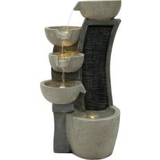 Fountains & Garden Ponds MonsterShop Electric Water Feature Sleek Streams Grey