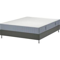 IKEA 160cm Sängar IKEA Lyngör Valevåg Fast Ljusblå 160x200 cm Kontinentalsäng