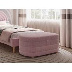 Pink Storage Benches Flair Ava Ottoman Box Pink Storage Bench