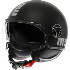 Momo Design Casco Jet Fgtr Evo Mono - Matt Nero Uomo, Donna