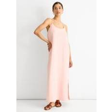 Women - Yoga Dresses Blush Strappy Cross Back Airflow Oversized Dress - Pink