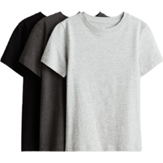H&M T-shirts 3-pack - Grey/Black (0568593064)