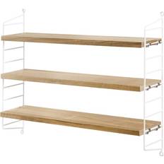 String Vägghyllor String Pocket Oak/White Vägghylla 60cm