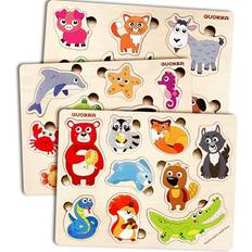 Quokka Toddler 3 Montessori Wooden Puzzles