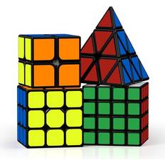 Roxenda Speed Cube Set 2X2 3X3 4X4 Pyramid 4 Pack