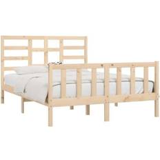 vidaXL Solid Wood Pine Bed Frame Bedstead Bedroom 156x205.5cm