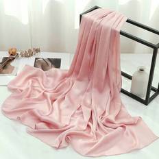 Shein Elegant Solid Color Faux Silk Neck Scarf - Muslim