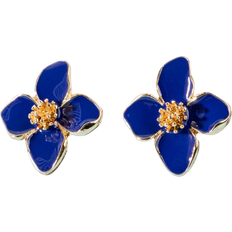 Shein 1pair Colorful Dopamine Flower Shaped Ear Studs For Women, Suitable For Daily Wear, Simple & Sweet, Versatile, Perfect Gift For Vacation Valentines