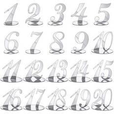 Shein 10pcs Premium Silver Mirror Acrylic Number Place Cards