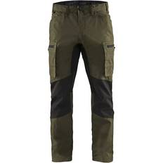 Ingen EN-certificering Arbejdsbukser Blåkläder 14591845 Service Trousers - Dark Olive Green/Black