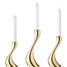 Georg Jensen Cobra Gold Värmeljuslykta 24cm 3st