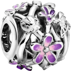 Pandora Daisy Openwork Charm - Silver/Purple