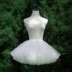 Shein Base Petticoat With 35cm Double Layer Four Layer Tulle Skirt - White