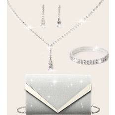 Jewellery Sets on sale Shein Rhinestone Jewelry Set Bling Necklace Earrings - Glitter