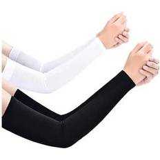 Sportswear Garment Arm & Leg Warmers Shein Sun Protection UV Blocking Arm Sleeves - Black White