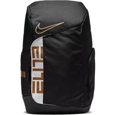 Nike Elite Pro Basketball Backpack - Black White Metallic Gold