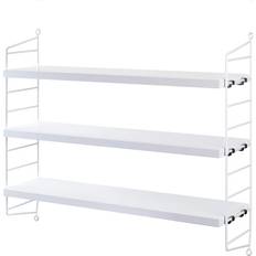 String Pocket White Wall Shelf 60cm