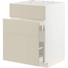 Metod Maximera Underskab T Vask 3 Fronter 2 Skuffe - Hvid/Havstorp Beige