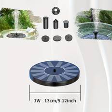 Temu Solar Fountain Pump Garden Bird Bath