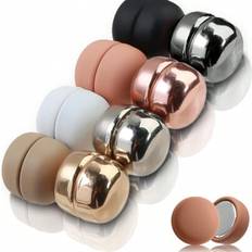 Shein Magnetic Brooches Classic Round Shiny Matte Stable Scarf Clips - Colorful