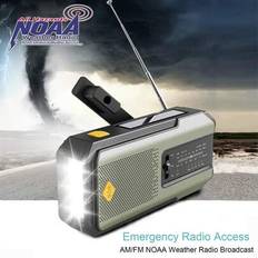 Radios Shein Emergency NOAA Weather Radio Portable Hand Crank
