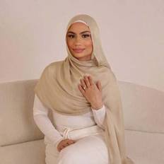 Shein Solid Color Viscose Headscarf Soft Wide Hem - Hijab