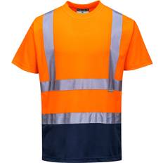 Work Tops Portwest S378 Hi-Vis Contrast T-Shirt - Orange