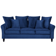 Navy blue sofas Beliani Bornholm Navy Blue Sofa 197cm 3 Seater