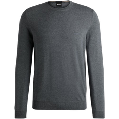 Herr - Reflexer Tröjor HUGO BOSS Regular Fit Virgin Wool With Embroidered Logo Sweater - Grey