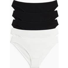 H&M Dam Trosor H&M Dam 5-Pack Trosa I Bomull - Svart/Vit