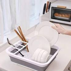 Plastic Dish Drainers Shein Space-Saving Collapsible Wall-Mounted Rack Dish Drainer