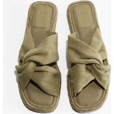 H&M Espadrille Sandalen Mit Twistdetail - Khaki Green