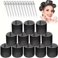 Hair Rollers Temu 24pcs Curlers Set 12pcs 60mm With Clips