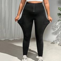 Stretch Leggings Shein Plus Size High Waisted Stretchy Leggings - Daily