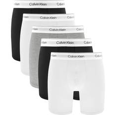 Men Men's Underwear Calvin Klein Underwear 5 Pack Icon Cotton Boxer Briefs - Black/White/Grey