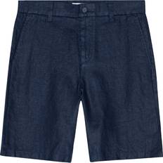 NN07 Byxor & Shorts NN07 Crown Linen Shorts - Navy Blue