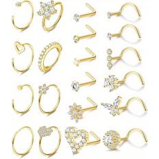 Dam Piercingar Temu Nose Rings Stainless Steel Hoop Heart Nose Rings - Jewelry