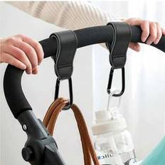 Shein 2pcs PU Leather Baby Stroller Hooks
