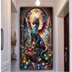 Diamond Paintings on sale Temu 5D Diamond Painting Kit Flying Dragon